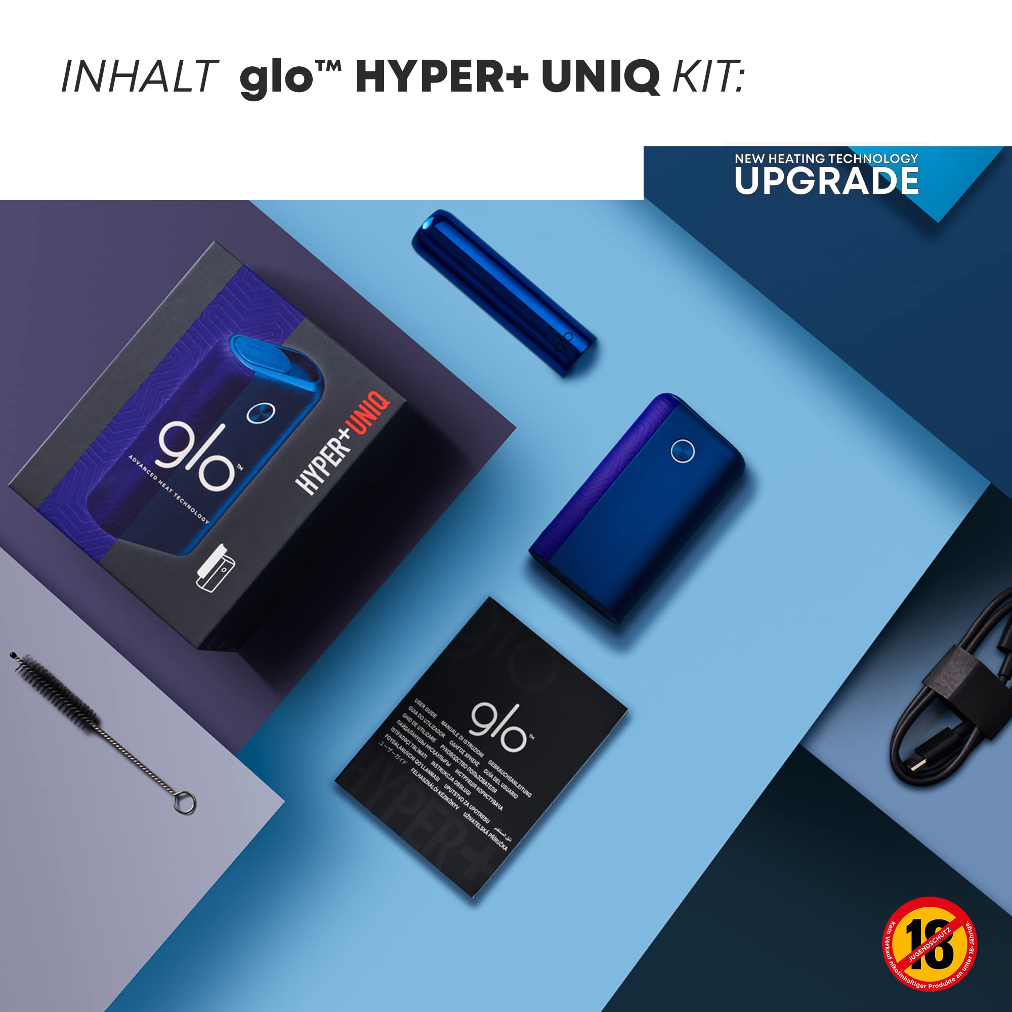 neo heated tobacco uk GLO Hyper+ UNIQ Tobacco Heater, Electric Tobacco Heater for Classic  Cigarette Flavour, Alternative to E-Cigarette, 22 Sticks per Battery  Charge, Blue Hexagonal Blue: Amazon.co.uk: Electronics & Photo