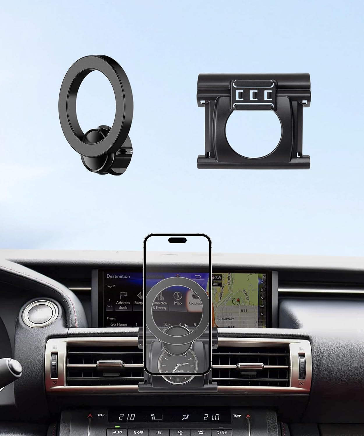 Car Phone Holder for 2014-2020 Lexus Is Accessories,Magsafe Magnetic Mount