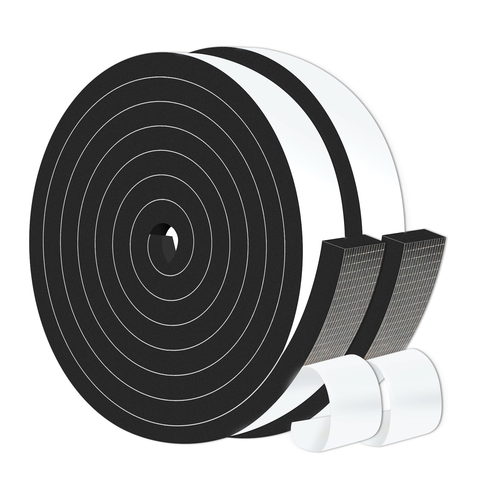 Weather Stripping,High Density CR,Reduce Noise,1 in x 1/2 in x 26Ft