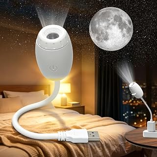 Galaxy Projector Night Light, 2-in-1 USB Starry Sky Lamp, Kids Gift | Adjustable Brightness, Clear 9H Glass Film, Plug and Play HD Star Projector for Car & Room & Bedroom Wall Ceiling Decor