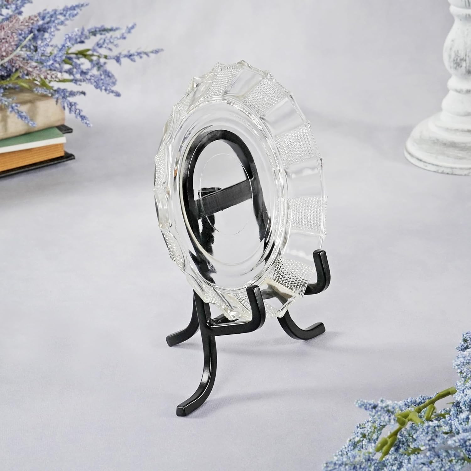 Bard's Small Black Wrought Iron Easel, 6" H x 5.5" W x 4" D (For 6" - 8.5" Plates), Pack of 2