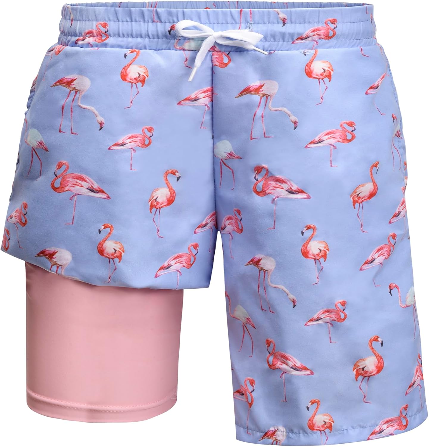 QZUnique Boys Swim Trunks - Compression Liner, 3 Pockets, Quick Dry, Boys Swim Shorts Bathing Suit Boardshorts Swimsuit