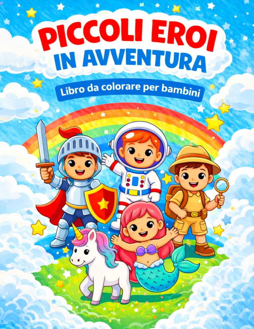 Piccoli Eroi in Avventura: Libro da colorare per bambini
