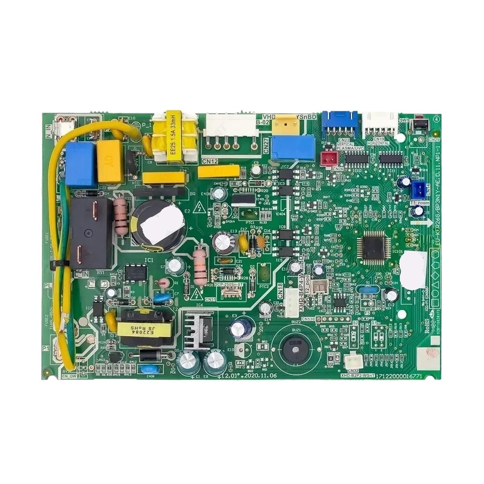 Compatible For Midea， Air Conditioner Indoor Unit Control Board EU-KFR26G/BP3N1Y-AE.D.11.NP1-1 PCB 17122000016771 Conditioning Parts(Type A)