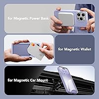 Vista 4 de GONEZ Funda de silicona para iPhone 14 Pro Max, compatible con MagSafe, con protector de pantalla + protector de lente de cámara, silicona líquida a