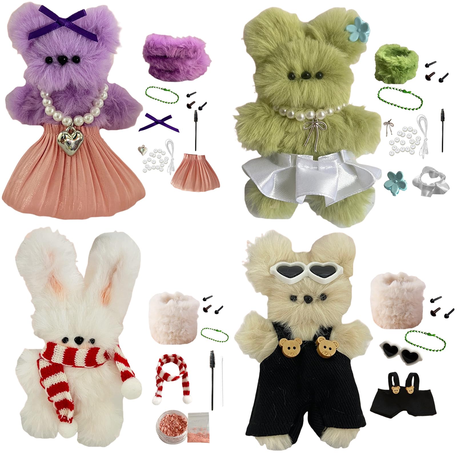 Amazon | 手芸モール モールドール 工作モール 犬 ウサギ匹 手芸キット