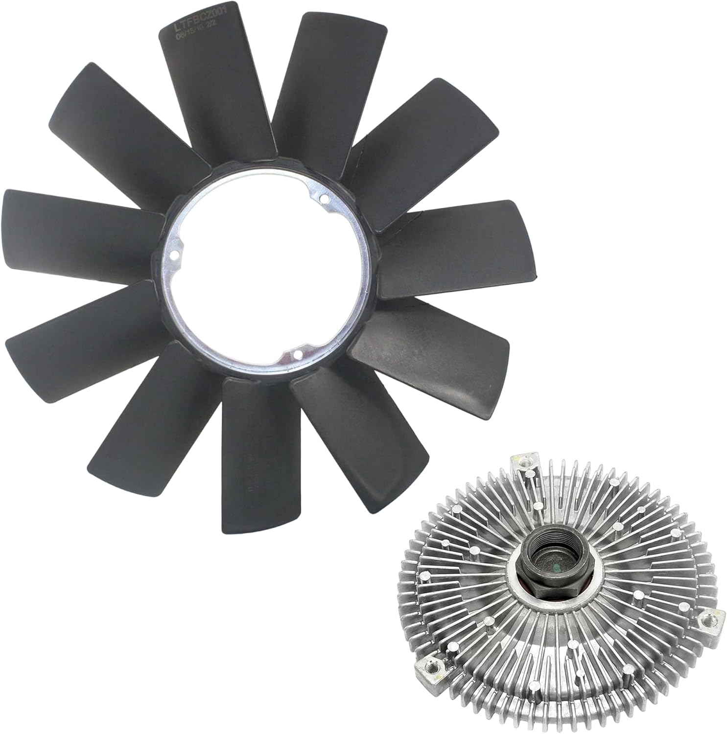 Cooling Fan Blade & Fan Clutch Kit compatible with BMW 325Ci X5 330i 325xi 330xi M3 Z3 528i 530i L7 11521712058 11527505302