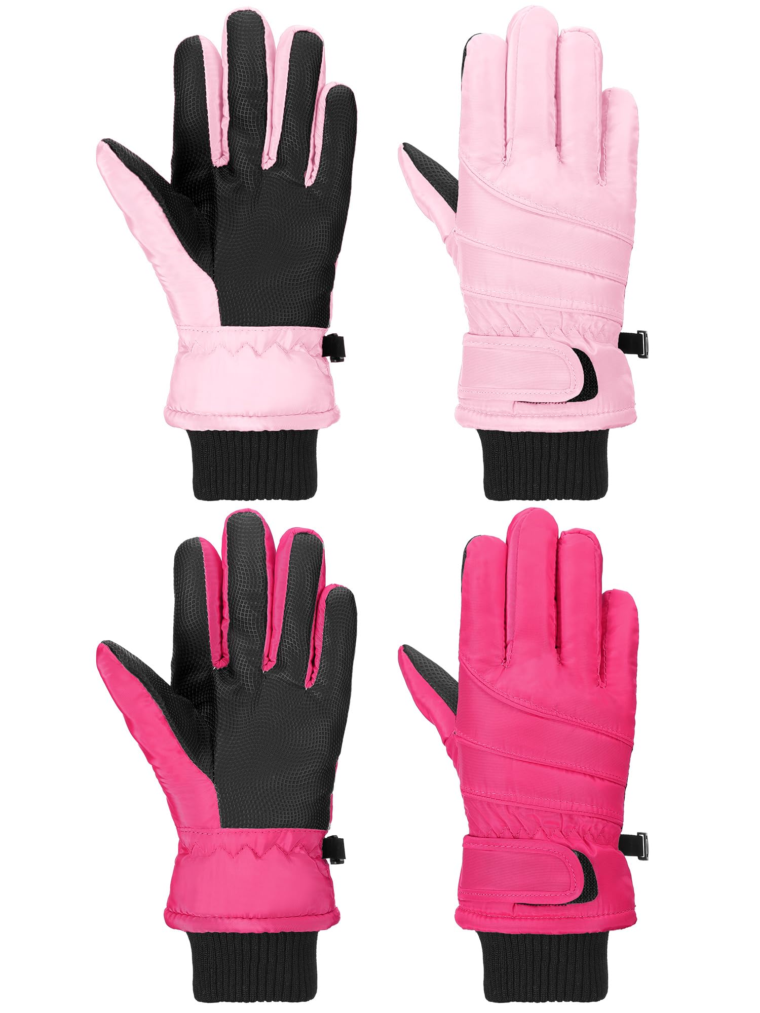 SATINIOR 2 Pair Kids Winter Gloves