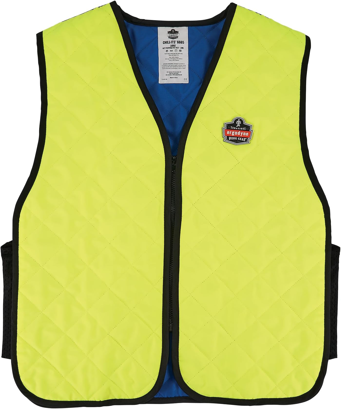 Ergodyne Chill-Its 6665 Evaporative Cooling Vest - Lime, Large