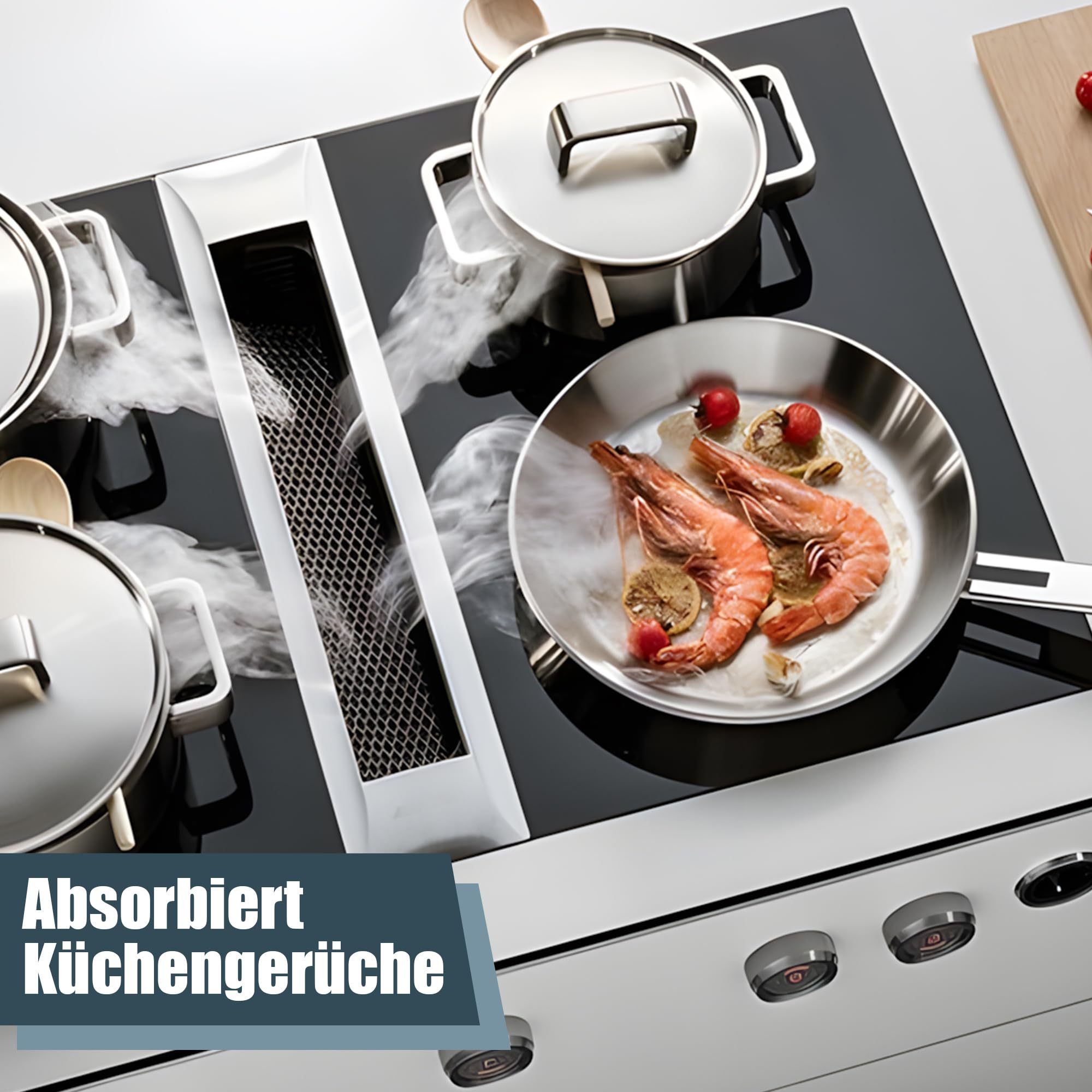 Aktivkohlefilter für Miele Dunstabzugshaube DKF 35-P Kompatibel KMDA 7272 KMDA 7473 KMDA 7676 KMDA 7876