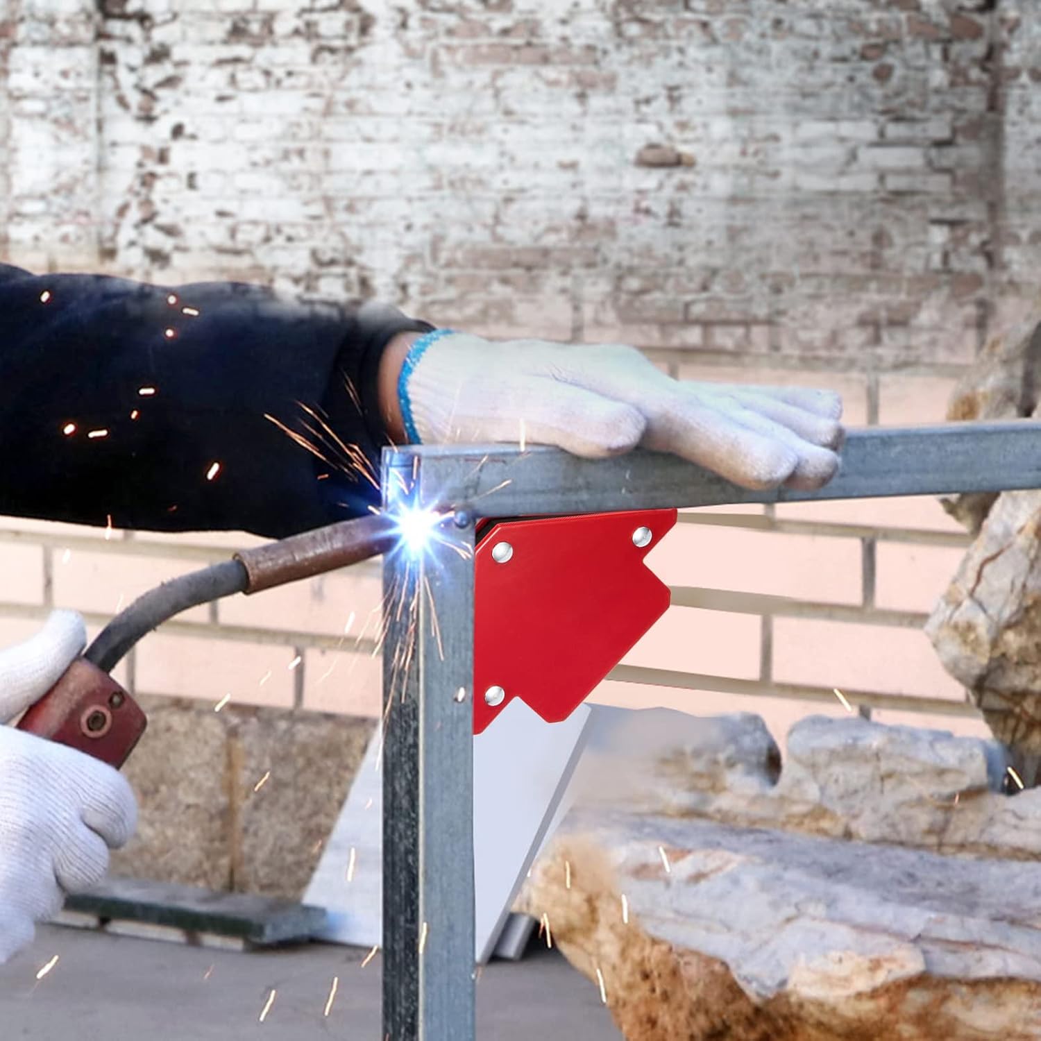 4pc 3” Welding Magnets Magnetic Arrow Welding Holder Arc Welding Electrode Holders Metal Working MIG Tool Welding Accessories - - 