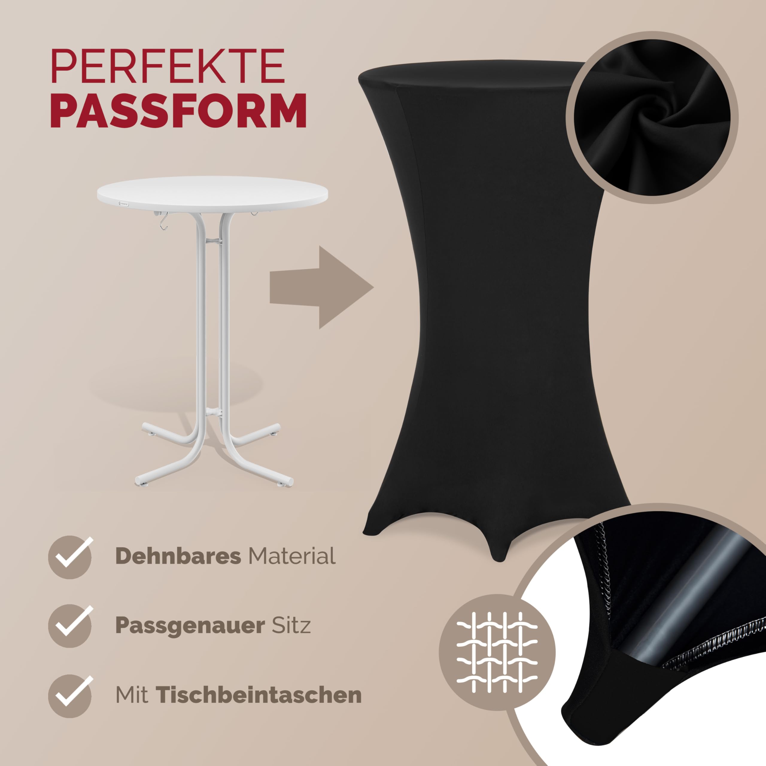 REWOMC Confezione Da 8 Tovaglie Rotonde Per Tavolo Da Cocktail, 81,3 X