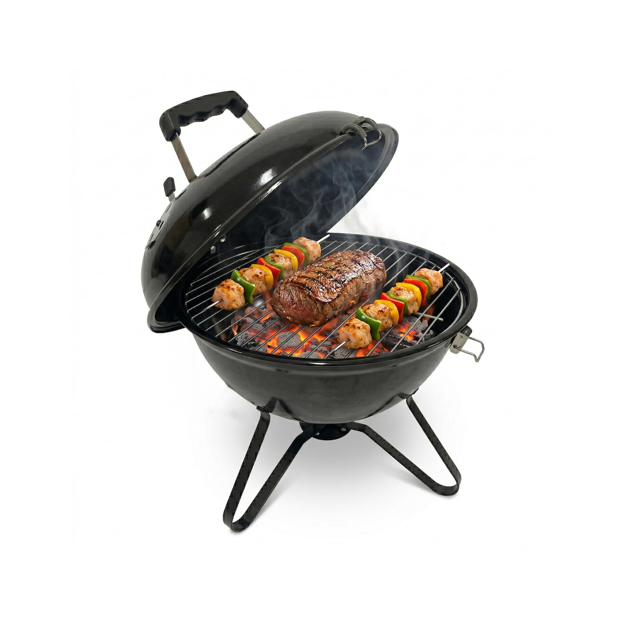 Amig Black - Charcoal Barbecue - 37 X 37 X 45 Cm - Made Of Steel - Garden And Patio. Mod. Krypta