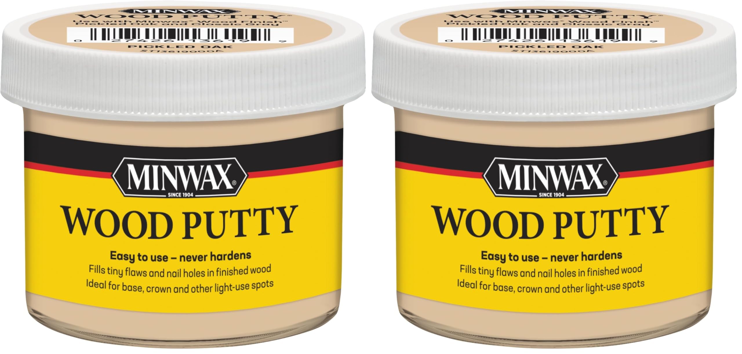Minwax Wood Putty, Pickled Oak, 3.75 oz. (Pack of 2)