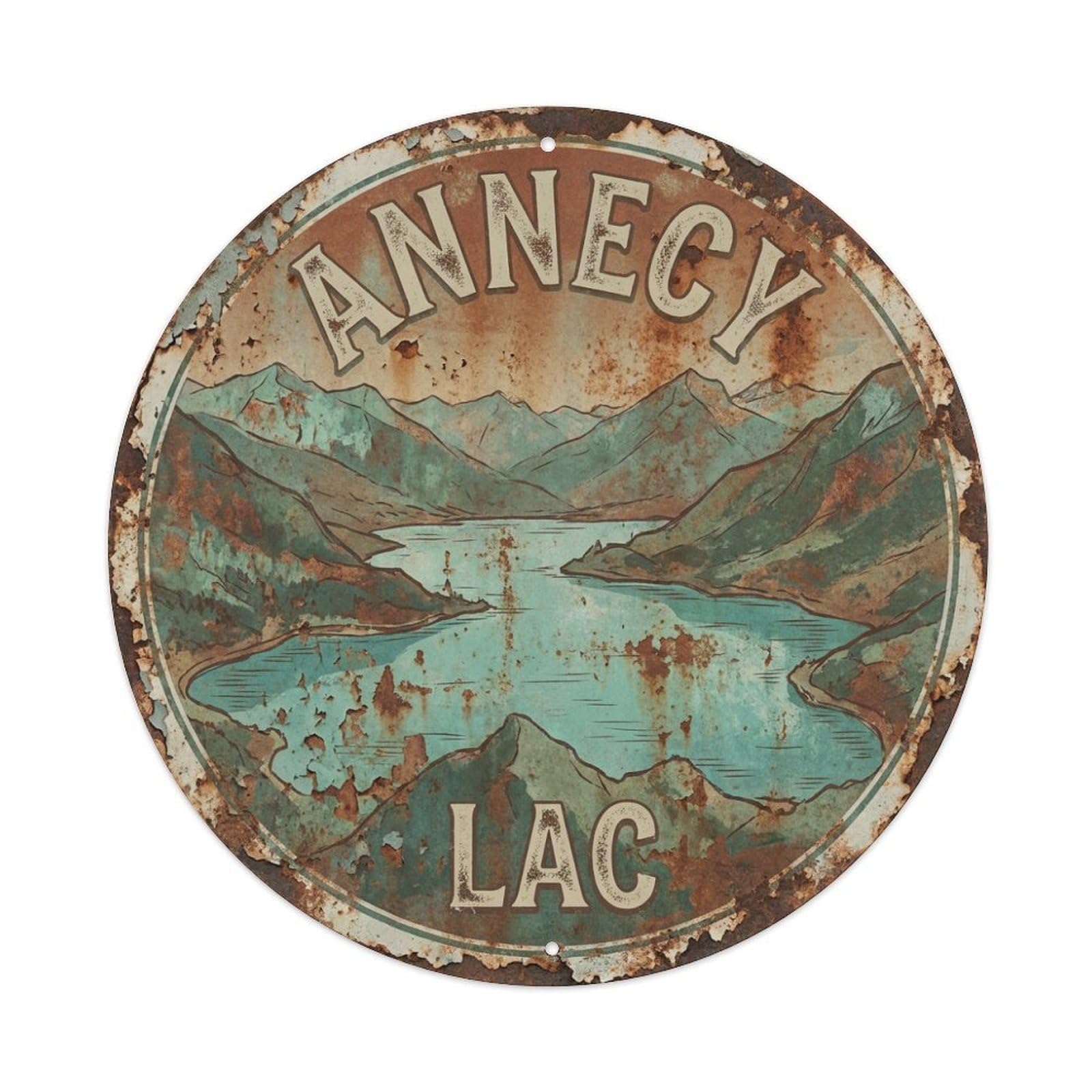 Metal Tin Sign Retro Travel France Annecy