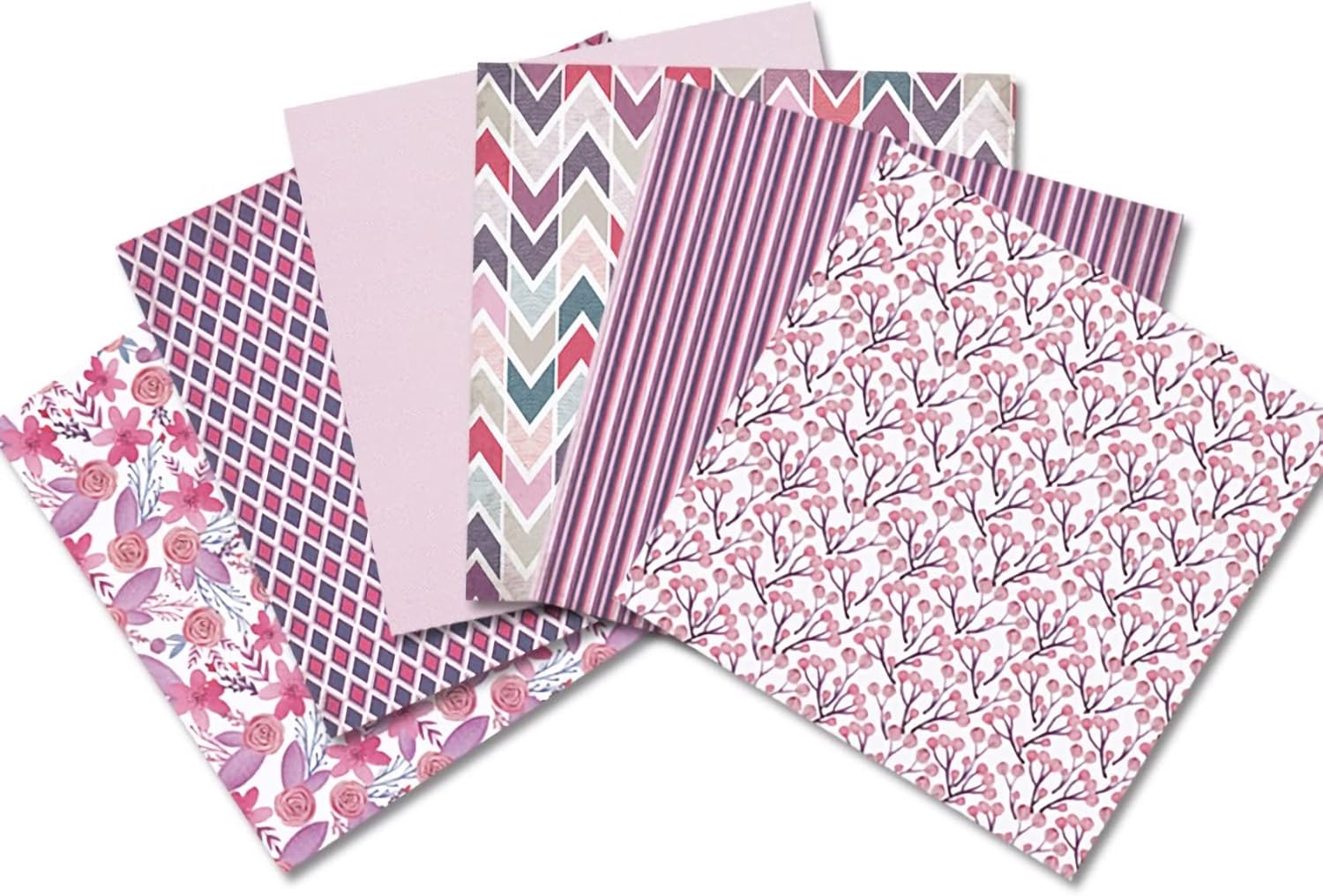 24 Sheets Violet Bloom Floral Pattern 6x6 Scrapbook Paper for Junk Journal & Paper Craft & Card Making