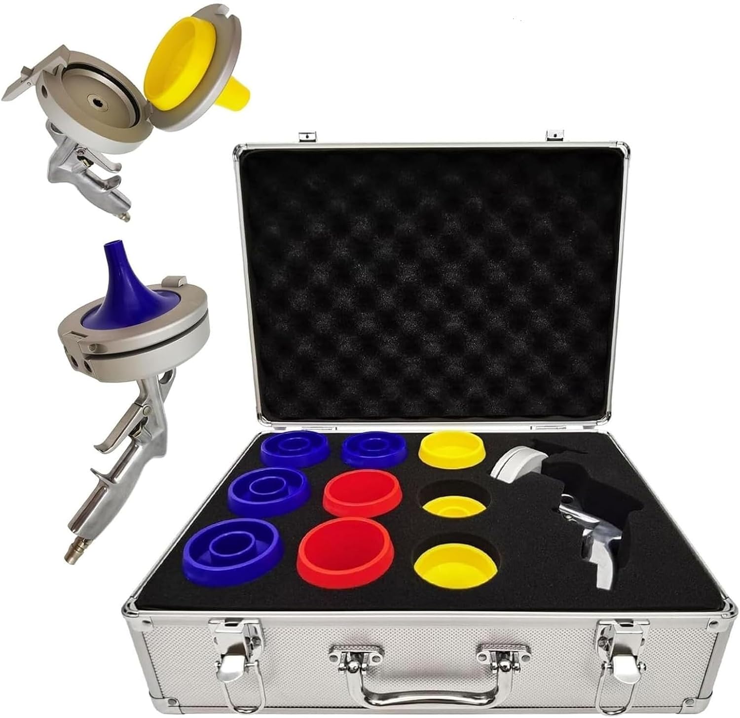 Pneumatic Hydraulic Hose Cleaning Gun,Pneumatic Pipe Tube Cleaning Gun, Industrial Pneumatic Hose Cleaning Kit, W/9 Nozzles/35 Sponge Balls, for Cleaner 0.4-2" of Hydraulic