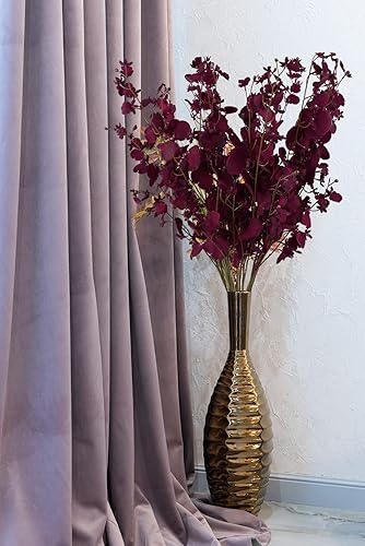 Miniatura 10 de Orquídeas amarillas artificiales, 10 piezas (cada una de 37 pulgadas) orquídeas artificiales de tallo largo, flores artificiales de seda falsa para