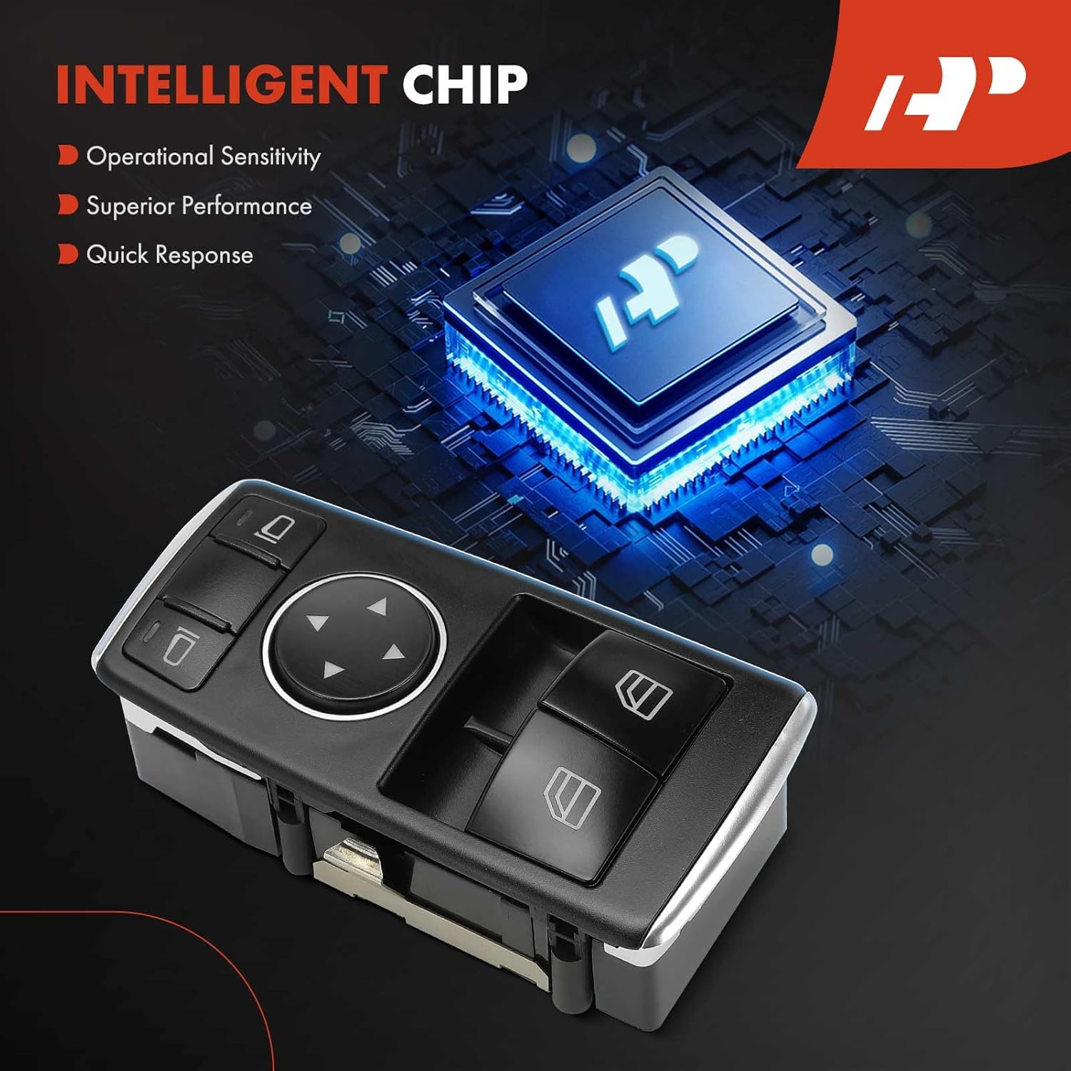 A-Premium Master Power Window Switch Compatible with Mercedes-Benz C180, C200, C250, C350, C63 AMG, SL400, SL450, SL550, SL63 AMG, SLC180, SLC200, SLC43 AMG, SLK200, SLK250, SLK300, SLK350, SLK55 AMG