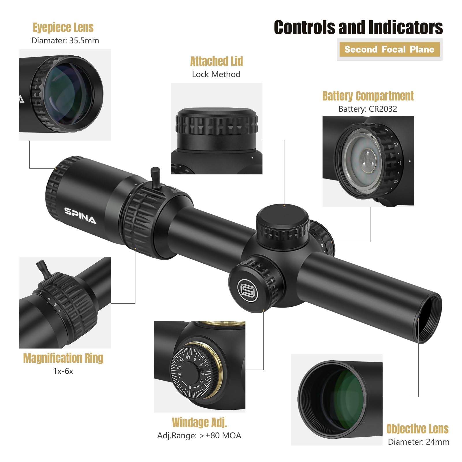 Lunette Arken SH-4J GenII 6-24×50 FFP MOA réticule VHR - Armurerie Douillet Lunette Arken SH-4J GenII 6-24×50 FFP MOA réticule VHR - Armurerie Douillet