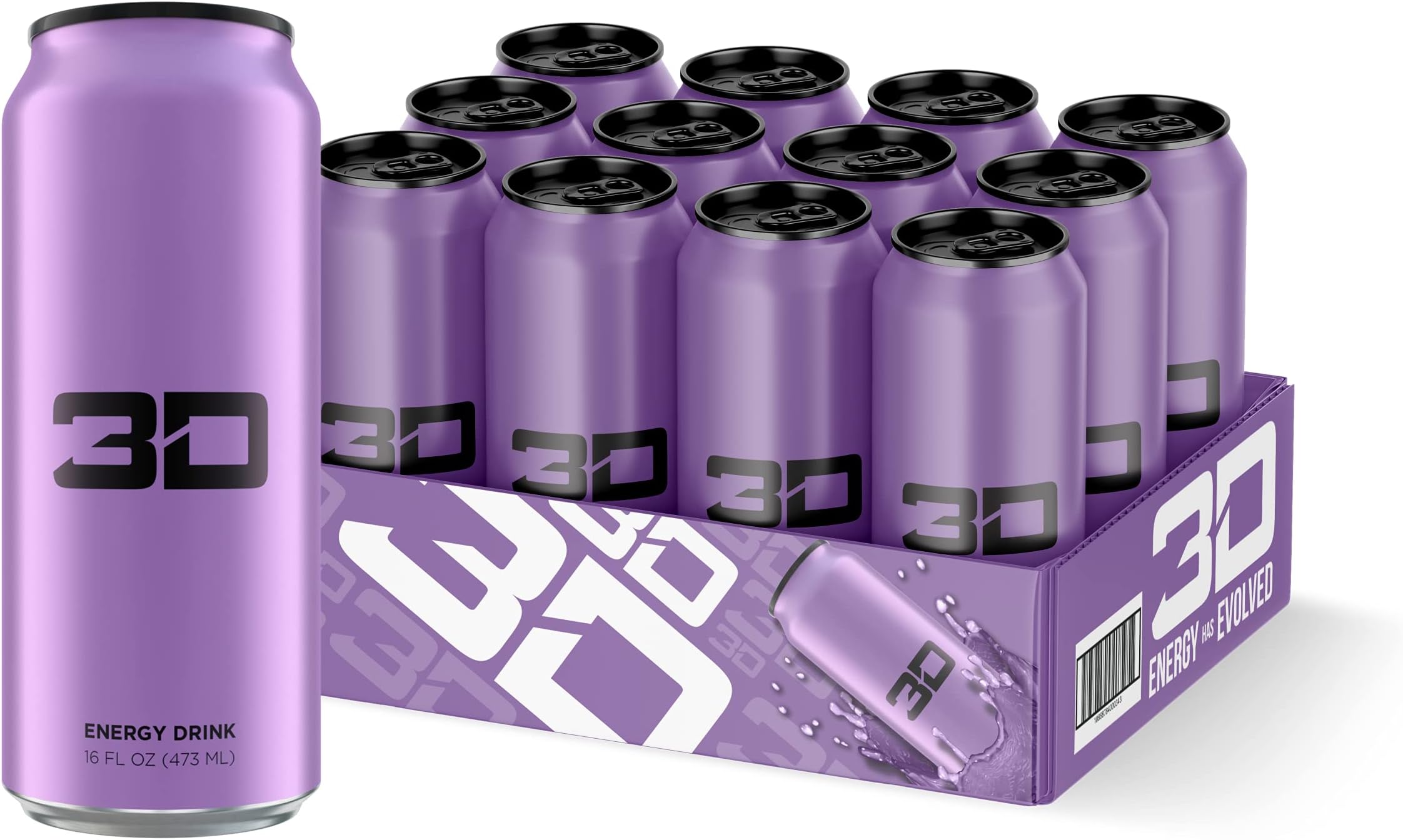 3D Energy Drink - Purple - 12 Pack