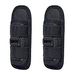 LIVANS Tactical Flashlight Pouch Holster, Rotatable Flashlight Holder Belt Clip Tactical Torch Carry Case with 360 Degree Carabiner Reel Clip