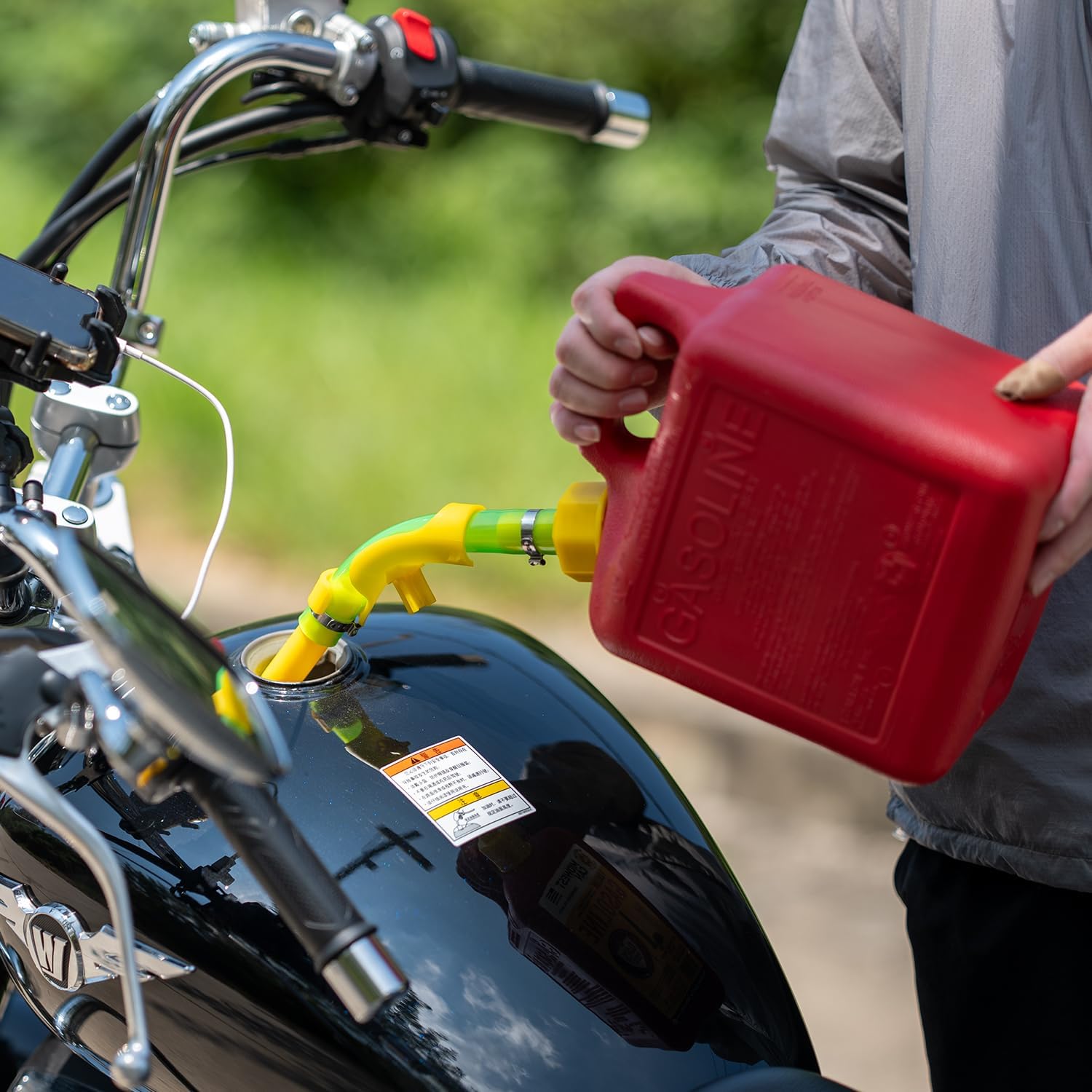 3 PCS 10.8" Gas Can Spout Replacement with 3 PCS Hose Benders Compatible with Midwest Scepter Gas Cans PVC Gas Hoses Fit for 1/2/5/10 Gallon Fuel Jugs That Feature 1.75"-1.8" Thread