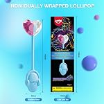 AMOS TastySounds Lollipop, Sans sucre naturel Blueberry Flavor, danse électrique musique audio Candy avec la technologie de conduction osseuse, individuellement enveloppé snack de nouveauté unique pour chaque jour