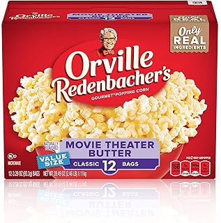 Orville Redenbacher's Movie Theater Butter Microwave Popcorn, 3.29 oz Classic Bag, 12 ct