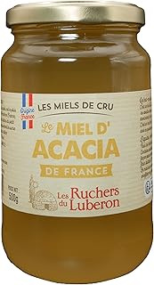 Les Ruchers du Luberon - Miel d’Acacia 500 g - Miel de Cru Francais Naturel - Pur - Non Filtré - Non Pasteurisé - Sans Additifs