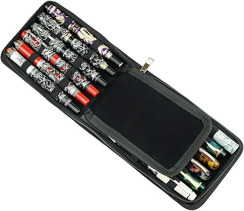 Miniatura 2 de 12 Estuche para Pluma Estilográfica Cuero PU, Bolsa De Soporte De Exhibición De Bolígrafo Rollerball, Bolsa De Gran Capacidad Para Su Colección -