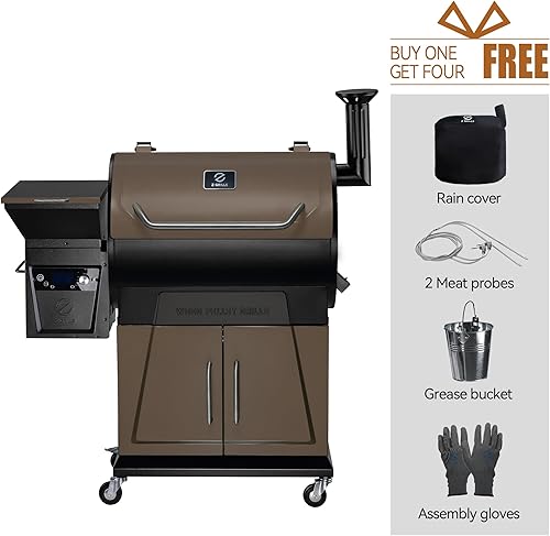 Miniatura 8 de Z GRILLS Ahumador de parrilla de pellets con controlador PID 2.0, pantalla LCD, 2 sondas de carne, enorme gabinete de almacenamiento, 7,502.4 ft en
