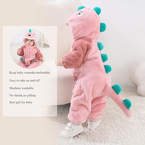 Miniatura 69 de TONWHAR - Mameluco con capucha, fantástico disfraz infantil de varios animales, como tigre o dinosaurio Multi