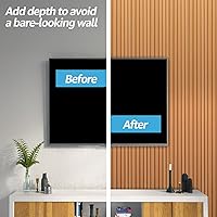 Vista 4 de Art3d Paneles de Pared de Listones WPC, Paquete de 8 de 108 x 6 Pulgadas, Acentos de Pared 3D para Decoración de Pared Interior, Sala de Estar