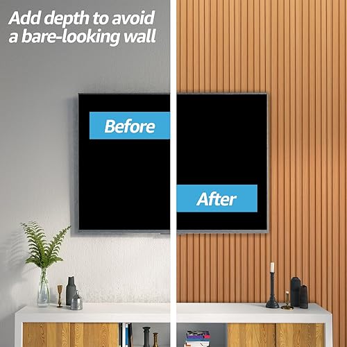 Miniatura 4 de Art3d Paneles de Pared de Listones WPC, Paquete de 8 de 108 x 6 Pulgadas, Acentos de Pared 3D para Decoración de Pared Interior, Sala de Estar,