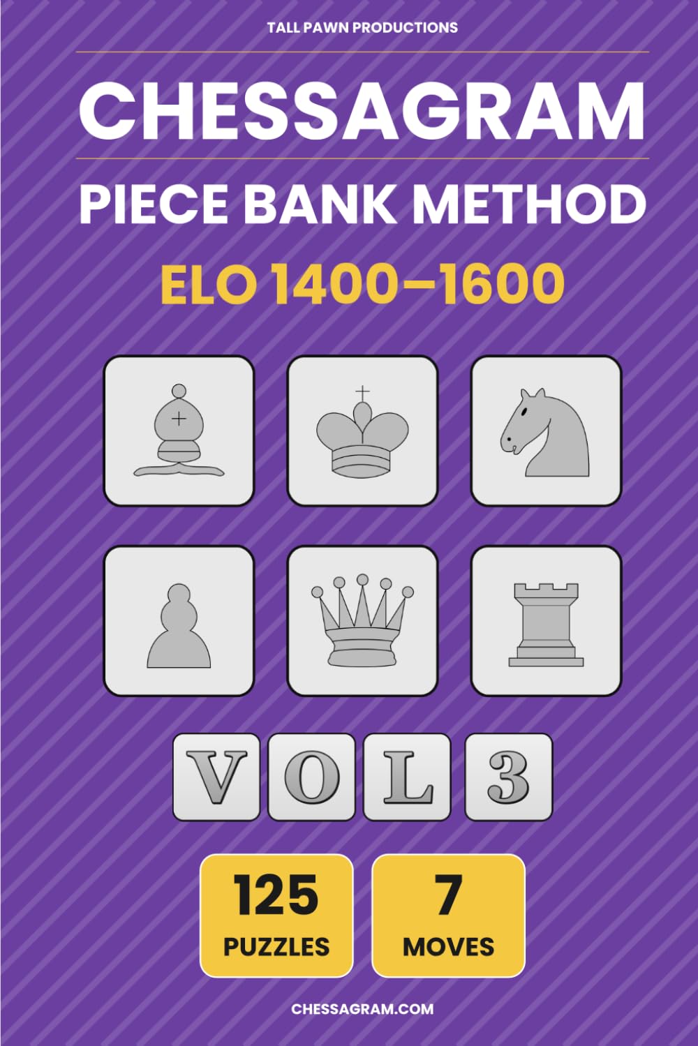 Chessagram: 7 Moves - Piece Bank Method (ELO 1400-1600) - Visualisation Training (Chessagram Method - Pieces Only - 7-Moves - White to Play)