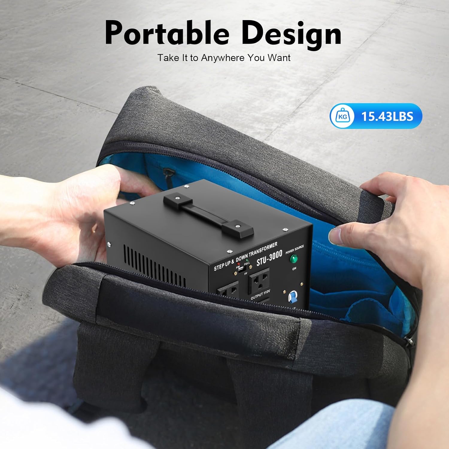 3000W Voltage Converter Transformer Machine Power Converters Voltage Changer 3-Prong Plug AC Power Transformer Heavy Duty Step-up/Step-Down 110V to 220V/220V to 110V