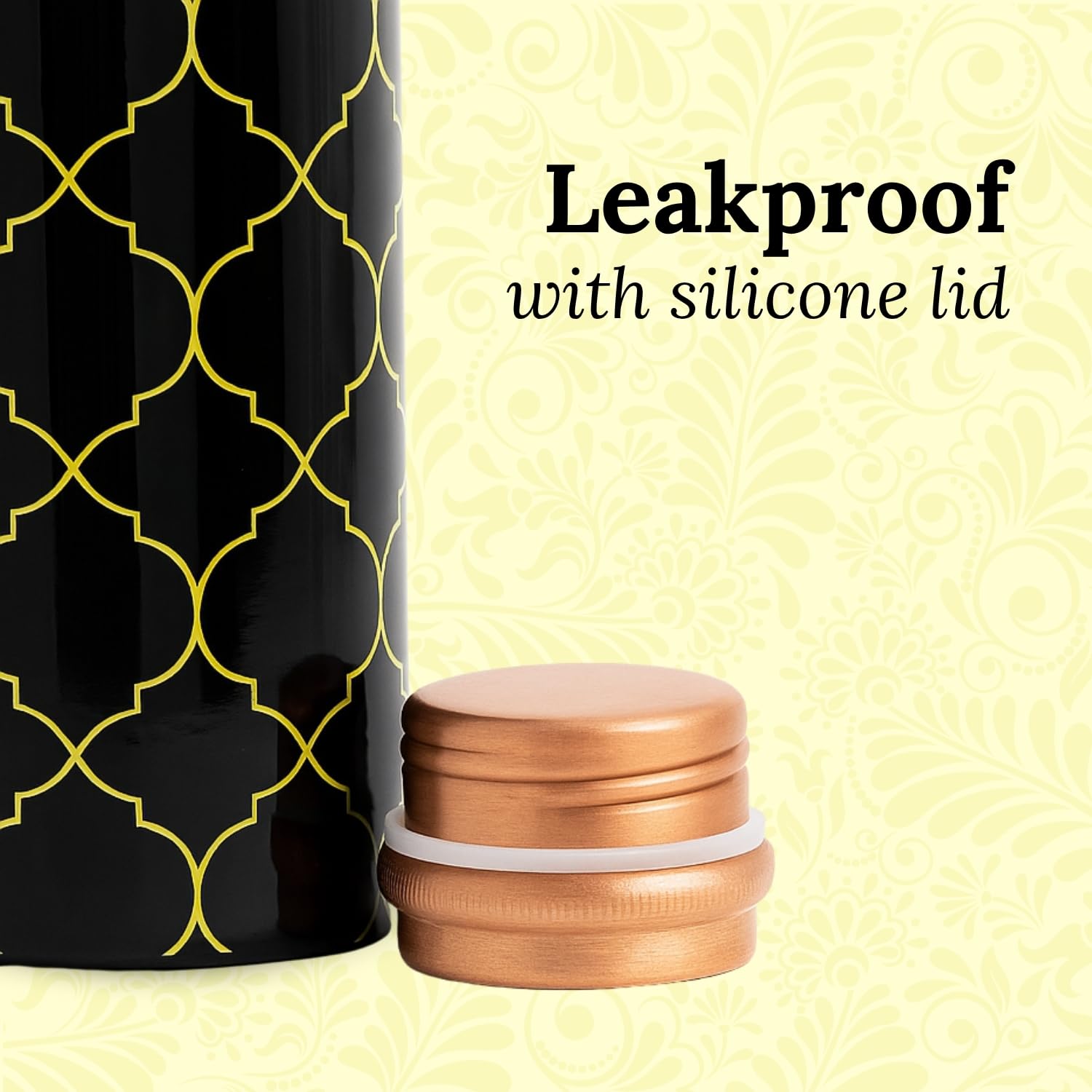 SuperGeneriX Copper Water Bottle - 1L Leakproof -3