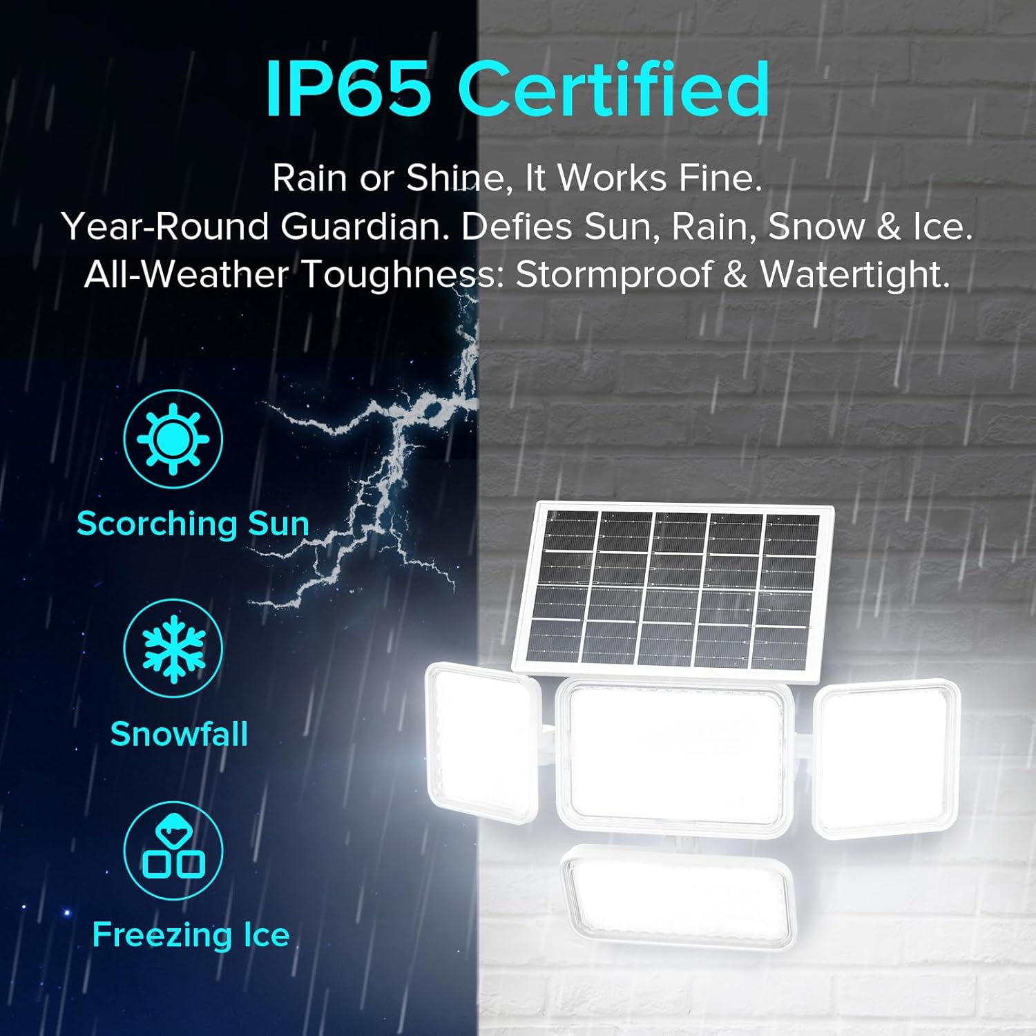 JJX Solar Lights Outdoor, 10W 6500K Solar Flood Lights Outdoor Motion Sensor, Upgraded High-Efficiency Solar Panel, IP65 Waterproof Flood Lights Outdoor for Yard Garage Driveway