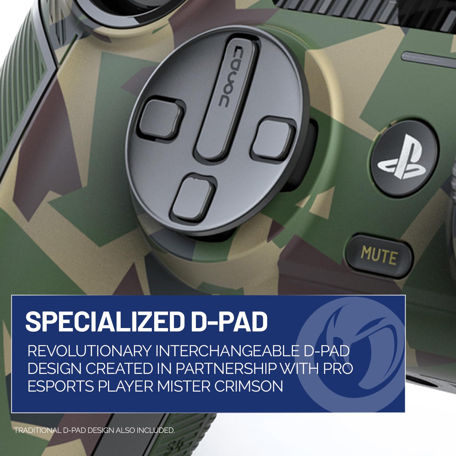 NACON Revolution 5 Pro Officially Licensed PlayStation Wireless Gaming Controller for PS5 / PS4 / PC - Hall Effect, Trigger Stops, Mappable Buttons, Bluetooth Audio - Field Camo - PlayStation 5 - Very Good - Used Controller - Image 5