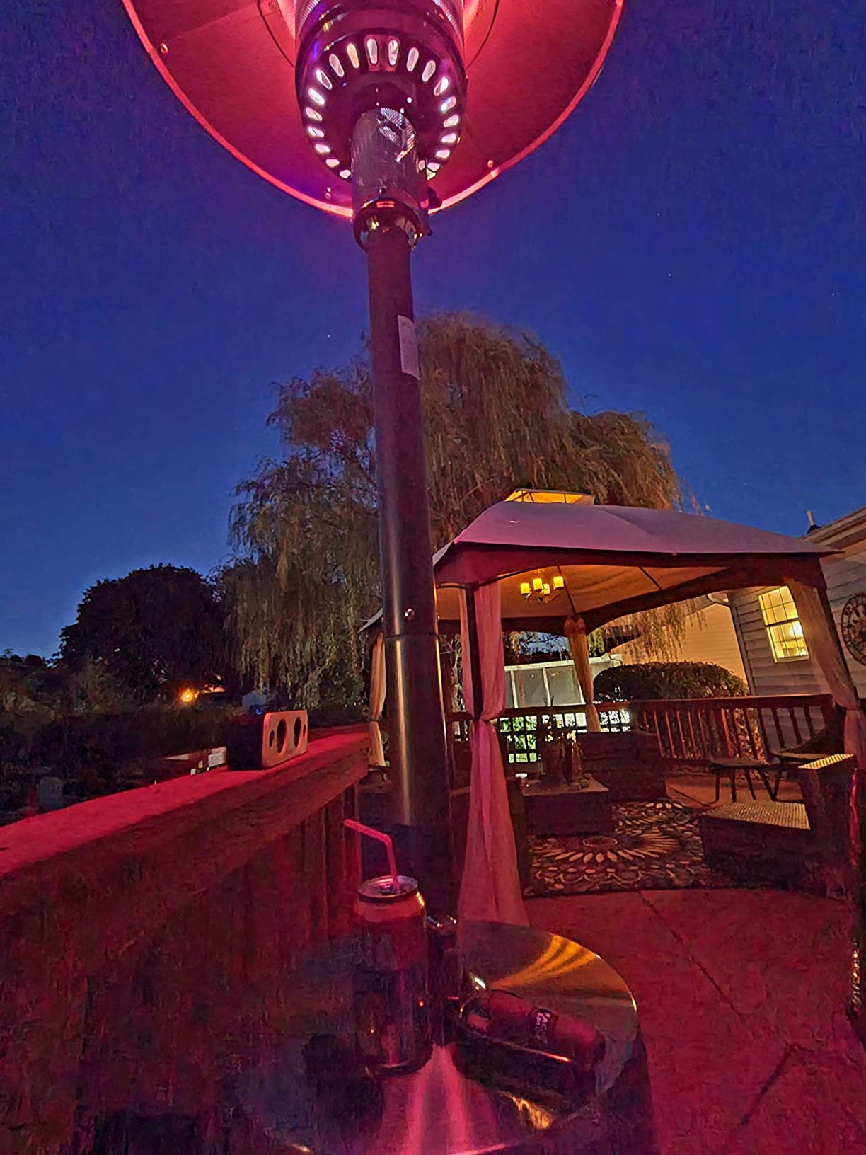 30/mo Finance EAST OAK 50,000 BTU Patio Heater with Round Table