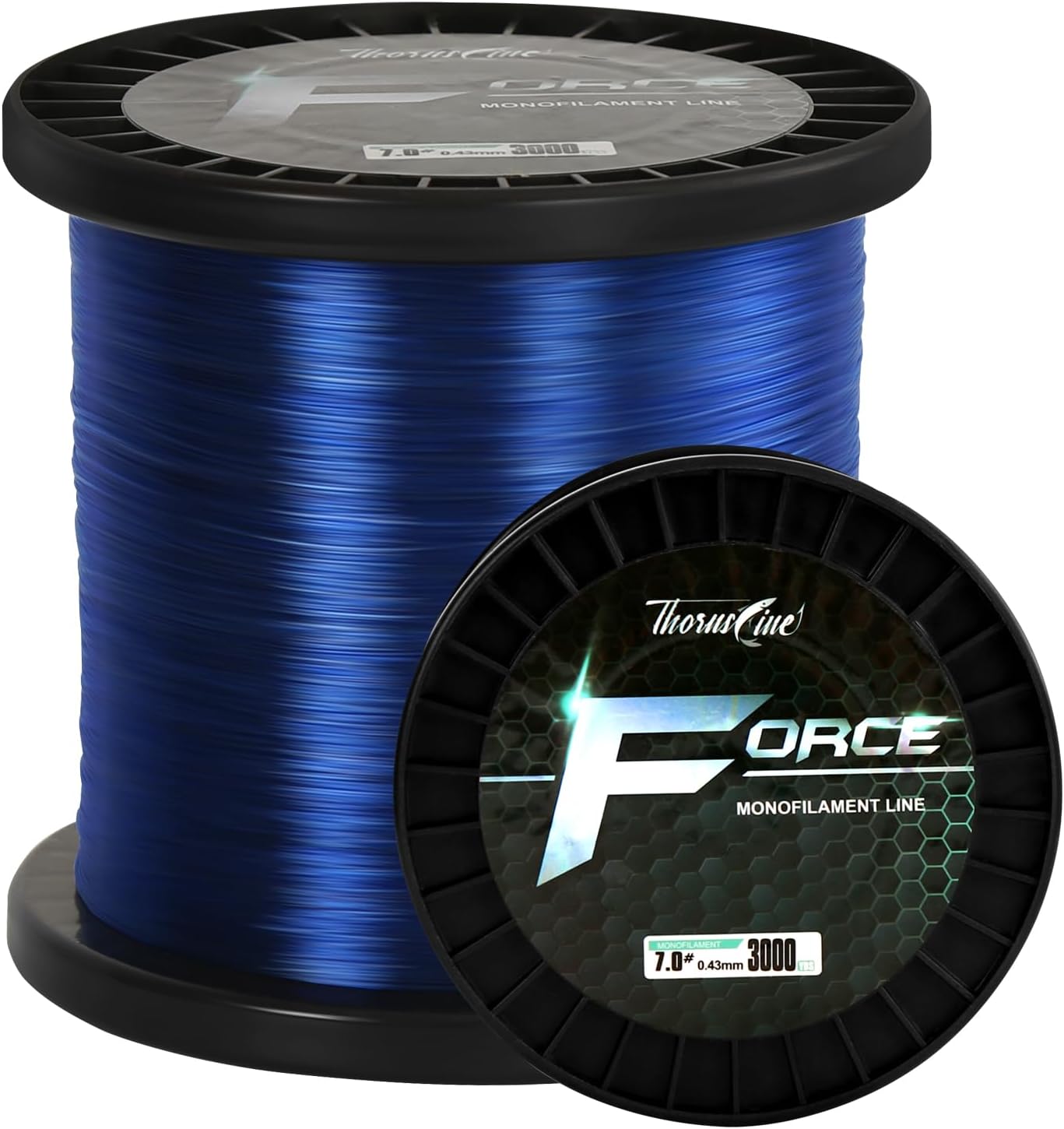 Force Monofilament Fishing Line, Heavy Duty Strong Mono Fishing Wire, Clear Nylon Leader Line