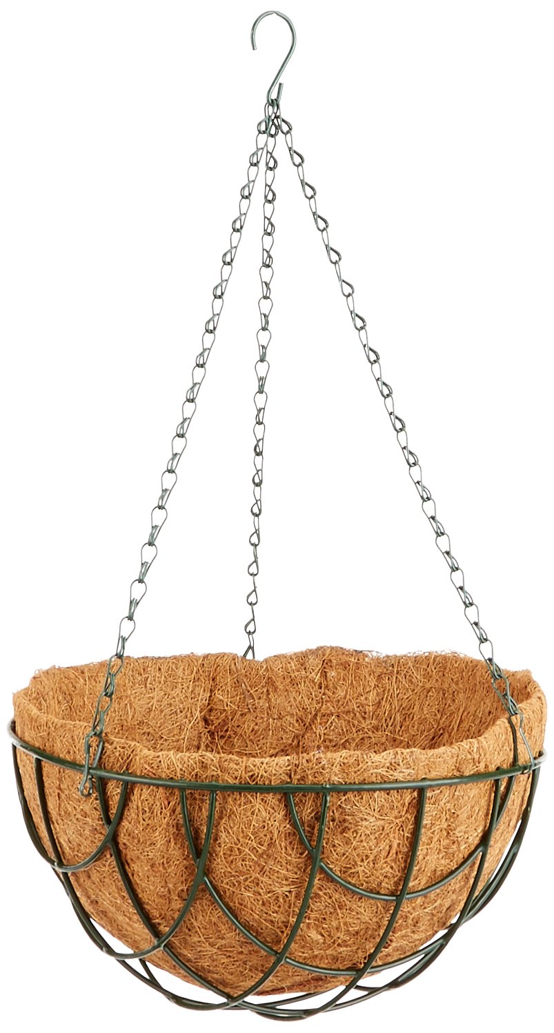 Mintcraft GB-4303-3L 12-Inch Hanging Basket with Coconut