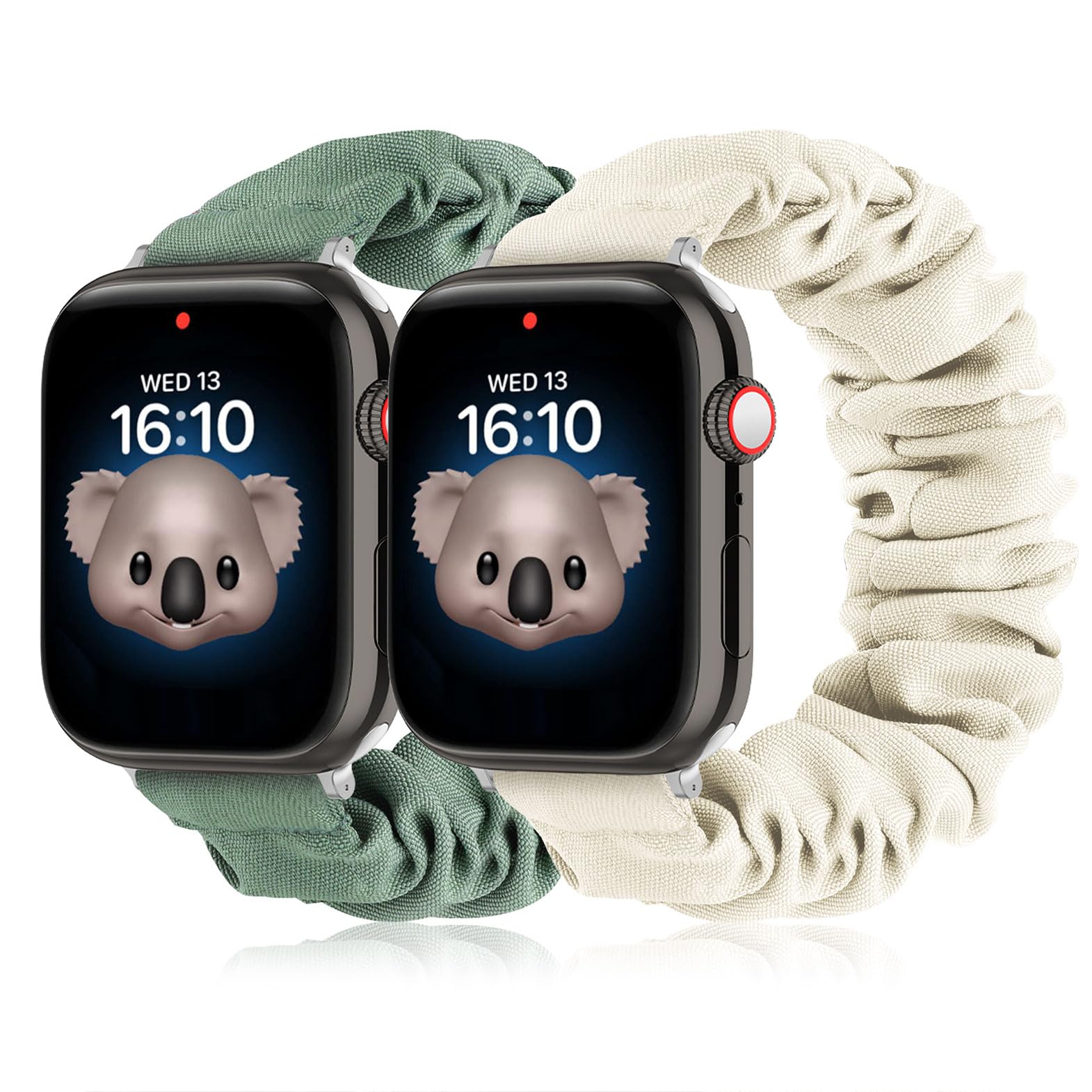 Oanux Stretchy Scrunchie Bands Compatible with Apple Watch Band for Small Wrist 38mm 40mm 41mm 42mm 44mm 45mm 46mm 49mm, Cute Printed Elastic Bands for iWatch Series 10/9/8/7/6/5/4/3/2/1/SE/Ultra