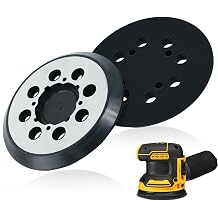 Replacement 5" Alloy Sander Pad Compatible with DeWalt DWE6423 | 2-Pack 5-inch 8-hole aluminum alloy hook & loop pad Parts DWE64233, N329079. Fits DWE6423/6421 & DCW210B.