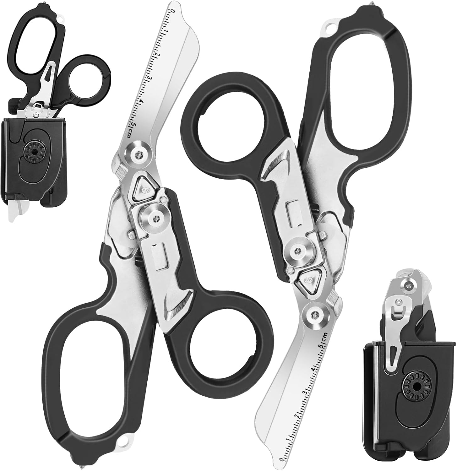 2 Pack Foldable Trauma Shears with Holster