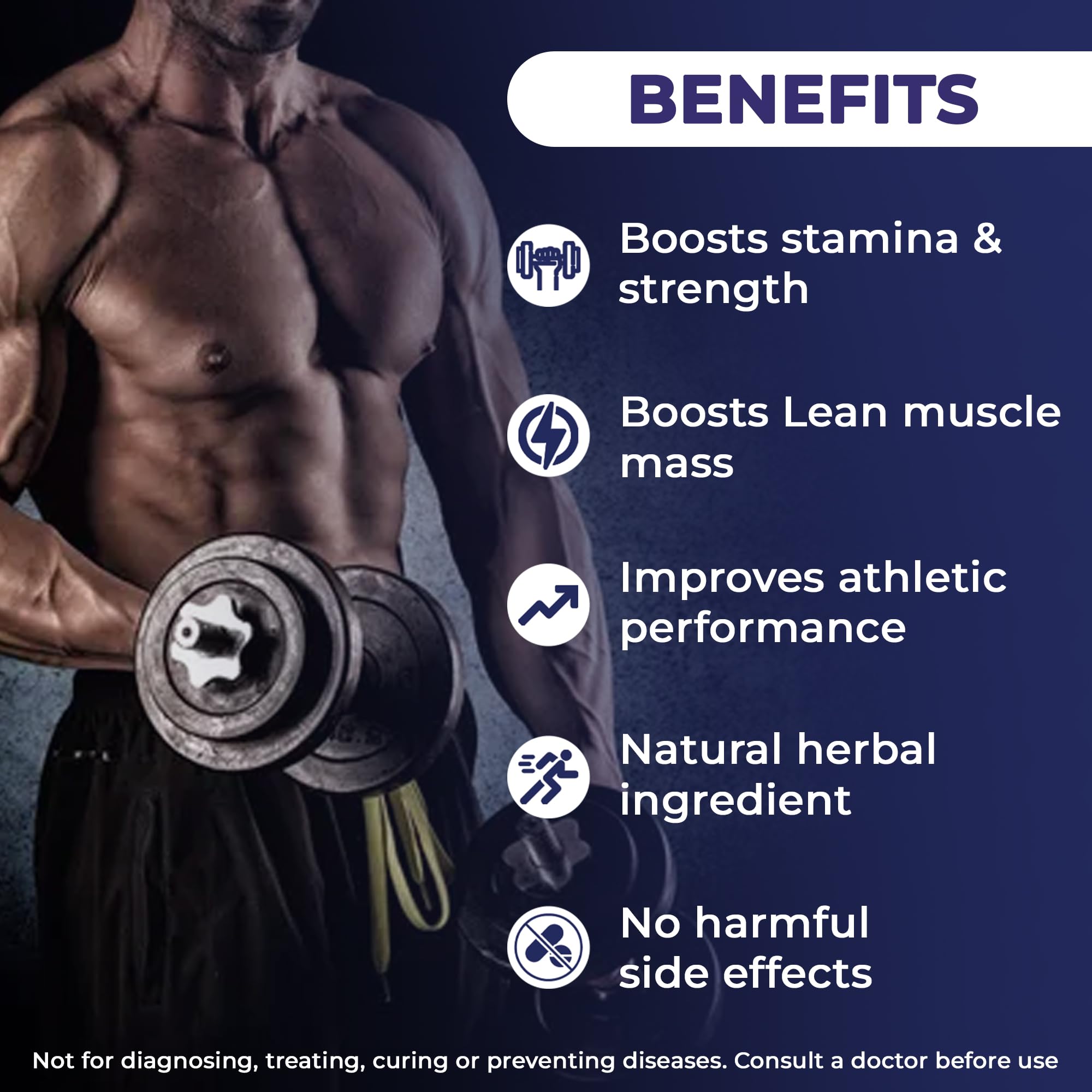 Dharishah Ayurveda Testovridhi Testosterone Booster for Men - 60 Vegan capsules with Ashwagandha, Shilajit, Safed Musli, Gokshura Supports Stamina, Energy, Muscle Strength, and Performance — Amazon image 3