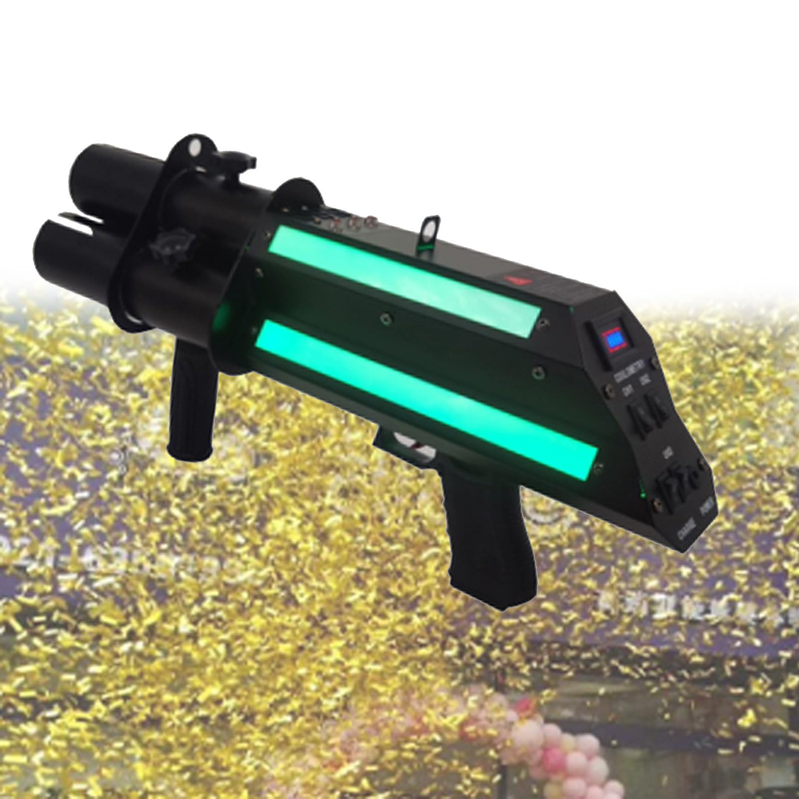 Pvxa Concierge Flowers Atmosphere Gun,Professional Bar Atmosphere Confetti Jet Machine,25pcs Coloured Party Poppers,for Special Event, Parties Style2