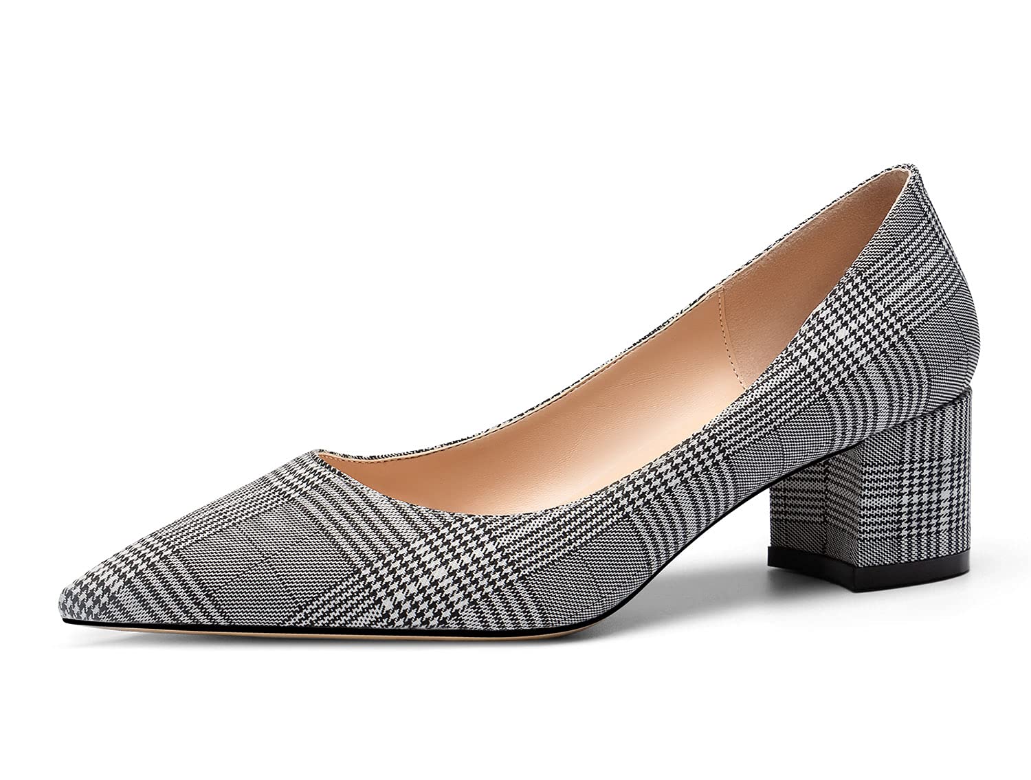 NobleOnly Mujer Zapatos de Tacón Pumps Ancho Tacón 5CM High Heels