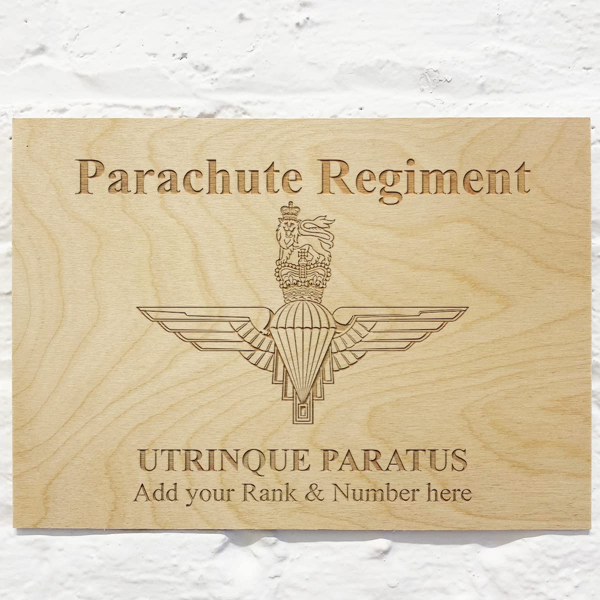 Parachute Regiment Para Personalised Add Name Custom Wooden wall sign Plaques 30x40cm (11.8"x15.8")